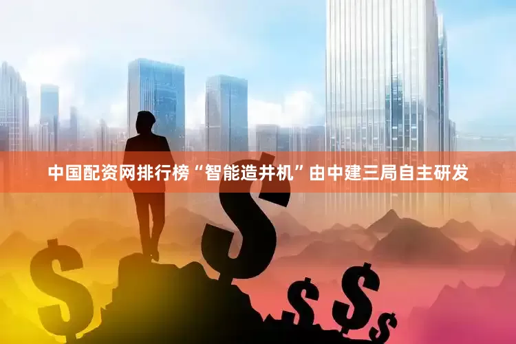 中国配资网排行榜　　“智能造井机”由中建三局自主研发